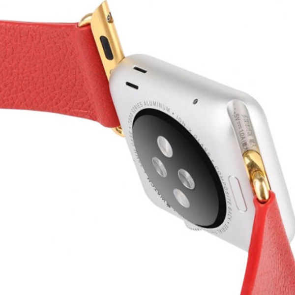 Curelușă Apple Watch Modern Buckle Red Gold Leather, 38 mm photo 3