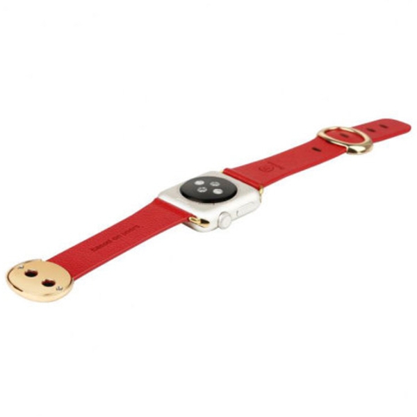 Curelușă Apple Watch Modern Buckle Red Gold Leather, 38 mm photo 4