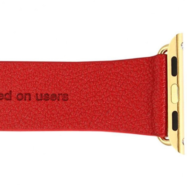 Curelușă Apple Watch Modern Buckle Red Gold Leather, 38 mm photo 5