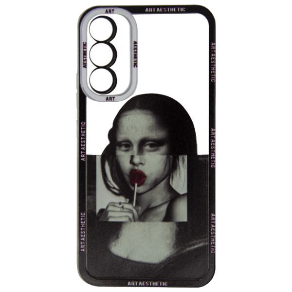 Husă pentru smartphone Samsung Galaxy A34 5G (Art Aesthetic) White Black EVO, TPU, Back photo 1