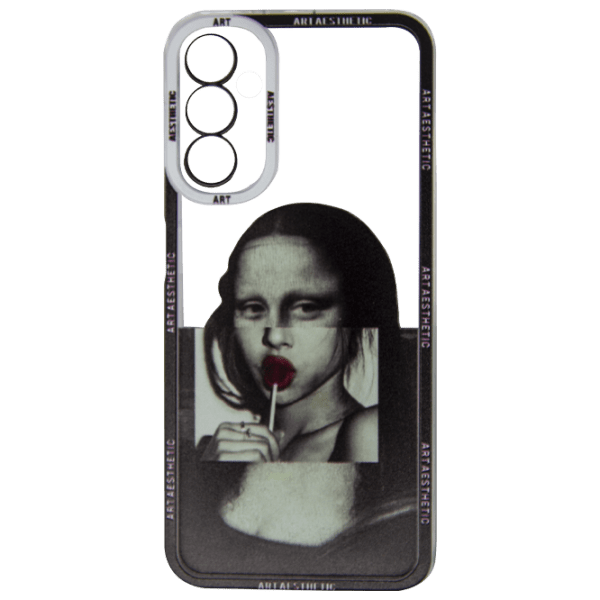 Husă pentru smartphone Samsung Galaxy A14 4G (Art Aesthetic) Woman Black EVO, TPU, Back photo 1