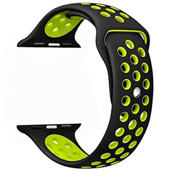 Ремень Apple Watch Nike sport Черный Желтый Силикон, 42 mm photo 3
