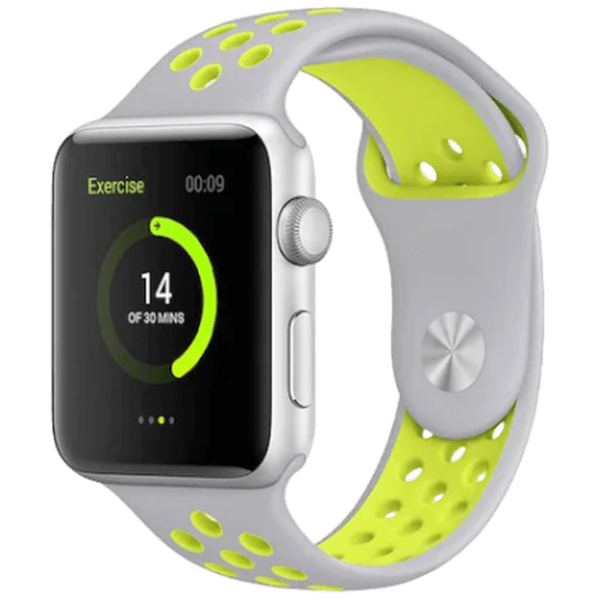 Ремень Apple Watch Nike sport Белый Желтый Силикон, 42 mm photo 1