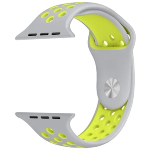 Ремень Apple Watch Nike sport Белый Желтый Силикон, 42 mm photo 3