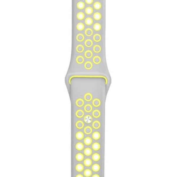 Ремень Apple Watch Nike sport Белый Желтый Силикон, 42 mm photo 4