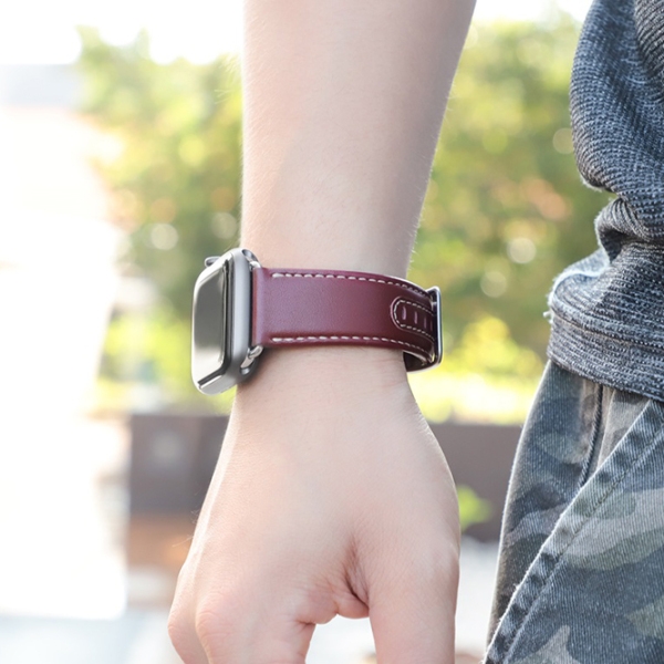 Ремень Apple Watch WB04 Duke Красный Кожа, 40 мм photo 5