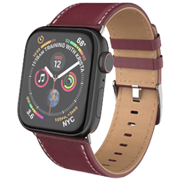 Curelușă Apple Watch WB04 Duke Red Piele, 44 mm photo 1