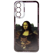 Husă pentru smartphone Samsung Galaxy A34 5G (Art Aesthetic) Girl Black EVO, TPU, Back