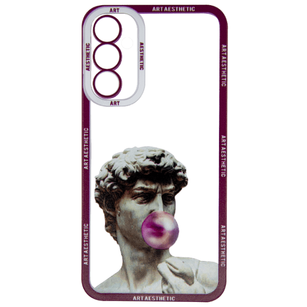 Husă pentru smartphone Samsung Galaxy A24 4G (Art Aesthetic) White Pink EVO, TPU, Back photo 1