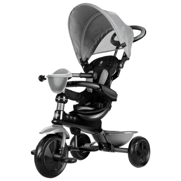 Triciclu Qplay Cosy Gray Oțel/ Pentru copii photo 1