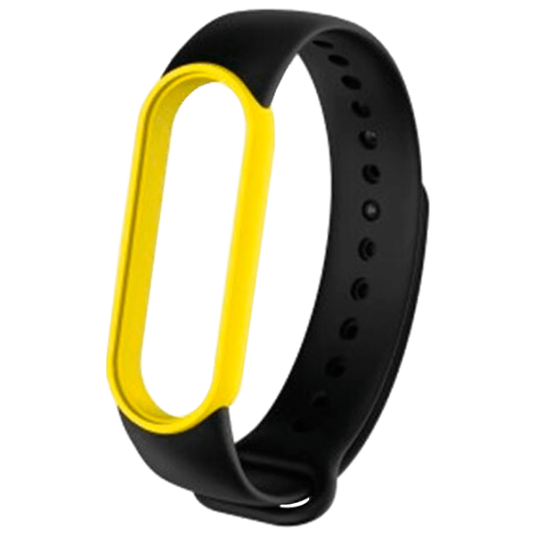 Ремень Mi Band 5 Черный Желтый Силикон, photo 1