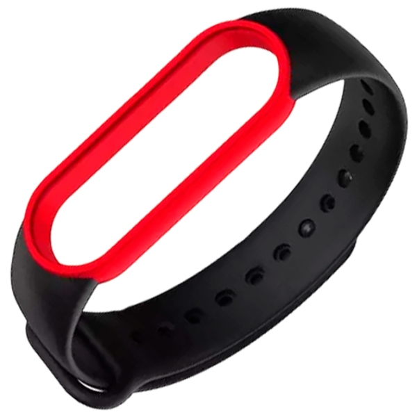 Ремень Mi Band 5 Sport Черный Красный Силикон, photo 2