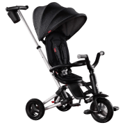 Triciclu Qplay Nova Plus Rubber Black Aluminiu/ Pentru copii