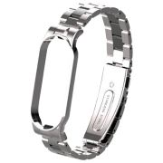 Curelușă Mi Band 5 Stainless Silver Black Oțel,
