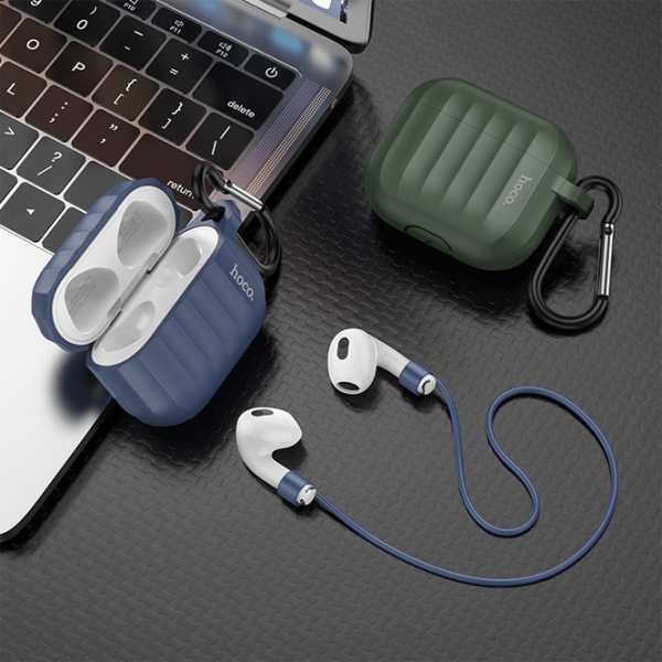 Чехол для наушников Apple AirPods 3 (WB22 Glory) Зелёный Hoco, Силикон photo 4