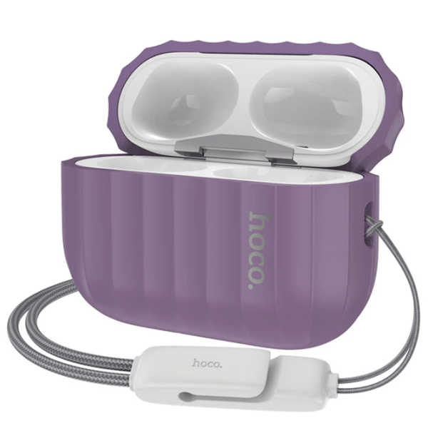 Чехол для наушников Apple Airpods Pro 2 (WB23 Harmonious) Пурпурный Hoco, Силикон photo 2