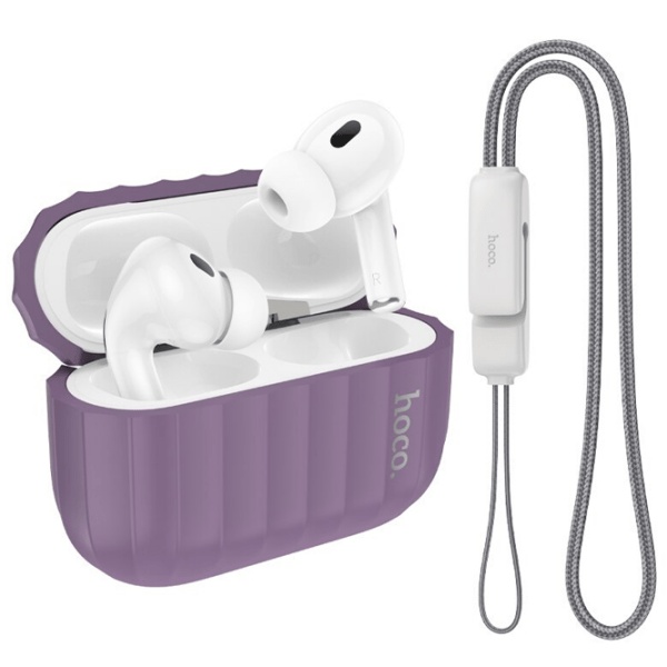 Чехол для наушников Apple Airpods Pro 2 (WB23 Harmonious) Пурпурный Hoco, Силикон photo 3