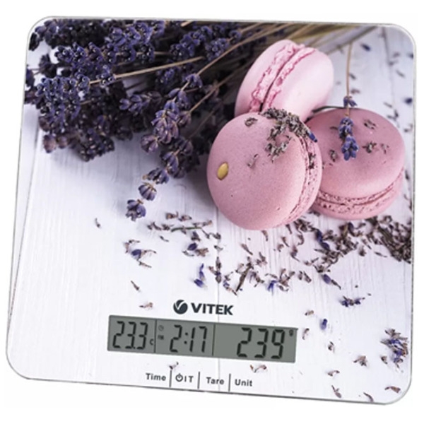 Cântar de bucătărie Vitek VT-8009 Purple Electronic, Sticlă, photo 2