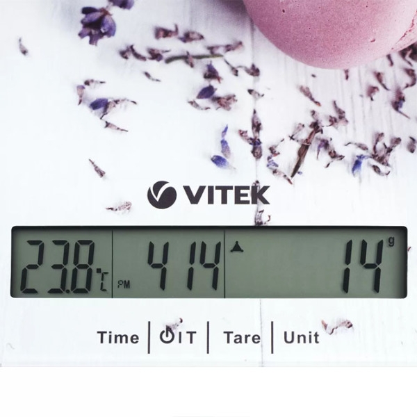 Cântar de bucătărie Vitek VT-8009 Purple Electronic, Sticlă, photo 3