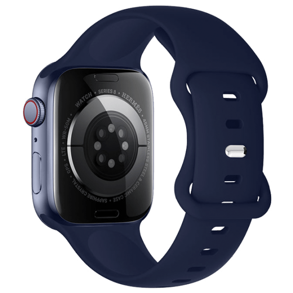 Curelușă Apple Watch iWatch WA15 Flexible Blue Navy Silicon, 42, 44, 45, 49 mm photo 1