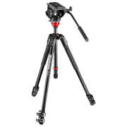 Trepied Manfrotto MVH500AH & 190X ALU Black Pe podea