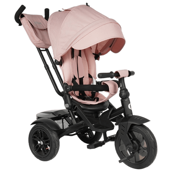 Triciclu Qplay Premium Pink Oțel/ Pentru copii photo 1
