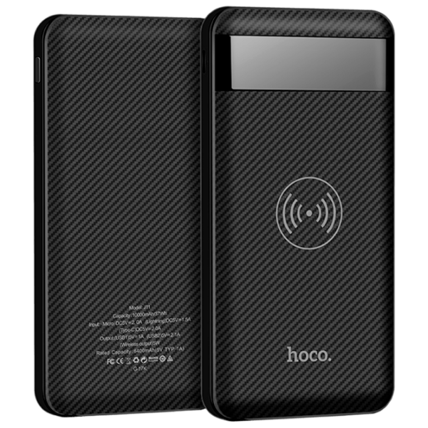 Power Bank 10000 mAh Hoco J11 Astute wireless charging Black  photo 2