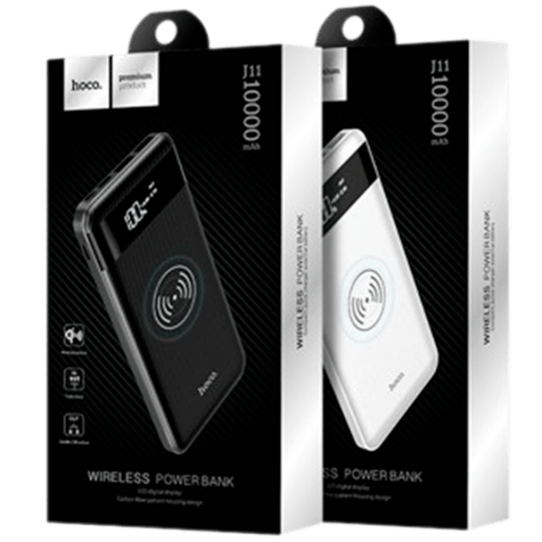 Power Bank 10000 mAh Hoco J11 Astute wireless charging Black  photo 4