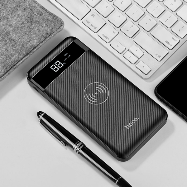 Power Bank 10000 mAh Hoco J11 Astute wireless charging Black  photo 6