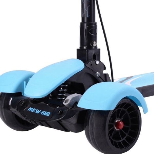 Детский трёхколёсный самокат Mikawei MKW-688 (00-00643071) Синий 4 года, 80 кг, Полиуретановые photo 7