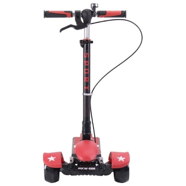 Детский трёхколёсный самокат Mikawei MKW-688 (00-00643065) Красный 4 года, 80 кг, Полиуретановые photo 2