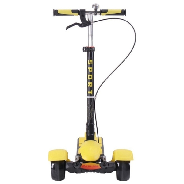 Детский трёхколёсный самокат Mikawei MKW-688 (00-00643079) Желтый 4 года, 80 кг, Полиуретановые photo 2