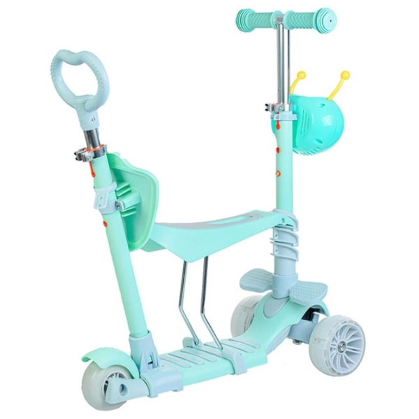 Trotinetă pentru copii cu trei roți 4Play Snail (00-00643041) Mint 1 an, 25 kg, Din plastic cu silicon photo 2