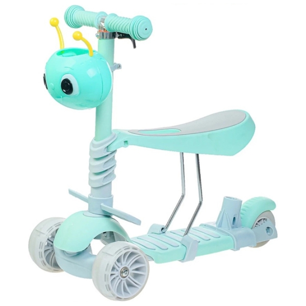 Trotinetă pentru copii cu trei roți 4Play Snail (00-00643041) Mint 1 an, 25 kg, Din plastic cu silicon photo 3