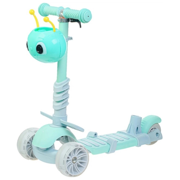 Trotinetă pentru copii cu trei roți 4Play Snail (00-00643041) Mint 1 an, 25 kg, Din plastic cu silicon photo 4