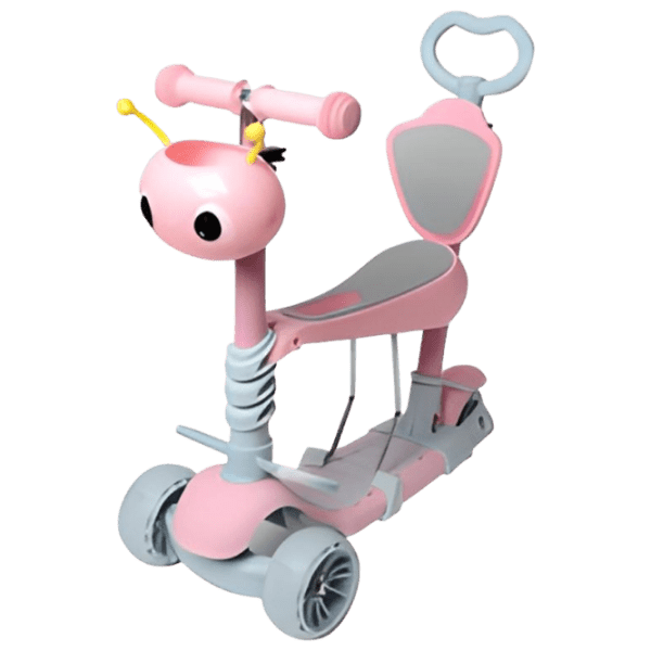 Trotinetă pentru copii cu trei roți 4Play Snail (00-00643033) Pink 1 an, 25 kg, Din plastic cu silicon photo 1