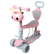 Trotinetă pentru copii cu trei roți 4Play Snail (00-00643033) Pink 1 an, 25 kg, Din plastic cu silicon