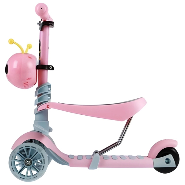 Trotinetă pentru copii cu trei roți 4Play Snail (00-00643033) Pink 1 an, 25 kg, Din plastic cu silicon photo 3