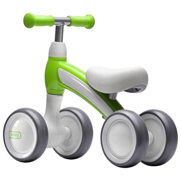 Tricicletă fără pedale Qplay Cutey 12" Green White Metal / Pentru copii photo 1