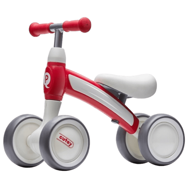 Tricicletă fără pedale Qplay Cutey 12" Red White Metal / Pentru copii photo 1