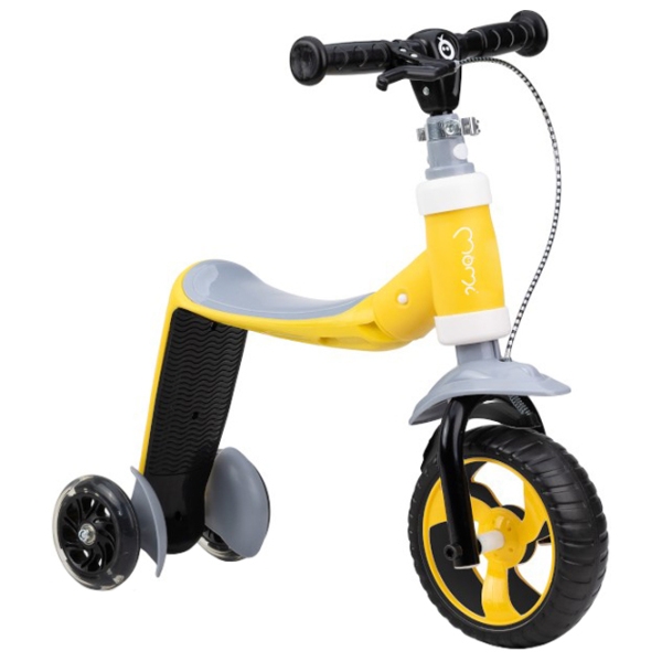 Trotinetă pentru copii cu trei roți MoMi Elios (ROBI00032) Yellow 2 ani, 25 kg, Din plastic cu silicon photo 2