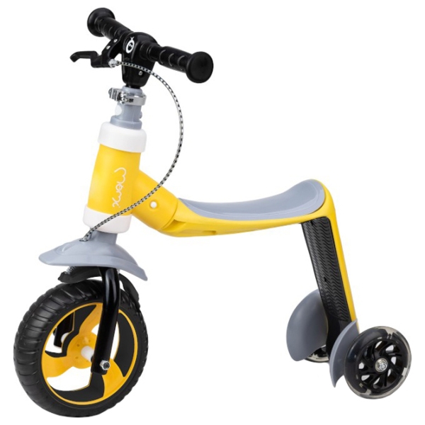 Trotinetă pentru copii cu trei roți MoMi Elios (ROBI00032) Yellow 2 ani, 25 kg, Din plastic cu silicon photo 3