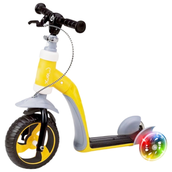 Trotinetă pentru copii cu trei roți MoMi Elios (ROBI00032) Yellow 2 ani, 25 kg, Din plastic cu silicon photo 4