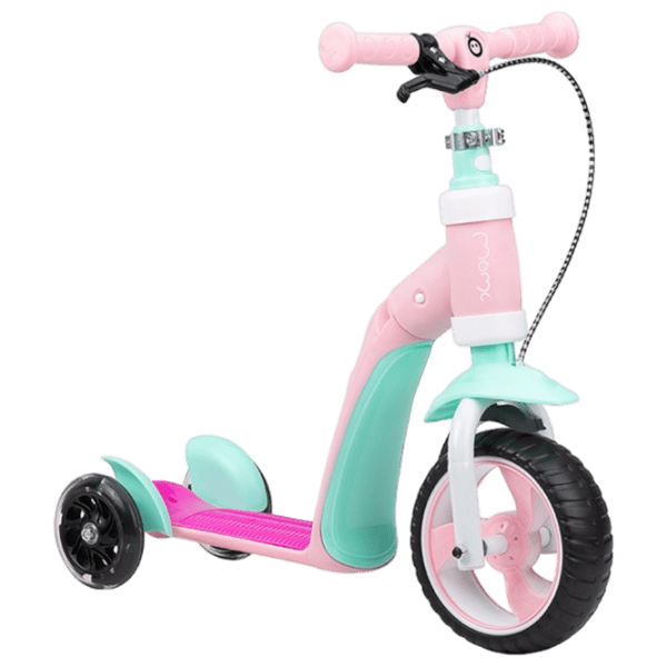 Trotinetă pentru copii cu trei roți MoMi Elios (ROBI00030) Pink 2 ani, 25 kg, Din plastic cu silicon photo 1