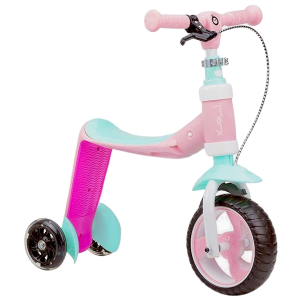 Trotinetă pentru copii cu trei roți MoMi Elios (ROBI00030) Pink 2 ani, 25 kg, Din plastic cu silicon photo 2