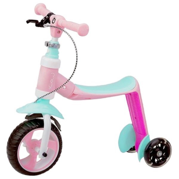 Trotinetă pentru copii cu trei roți MoMi Elios (ROBI00030) Pink 2 ani, 25 kg, Din plastic cu silicon photo 3