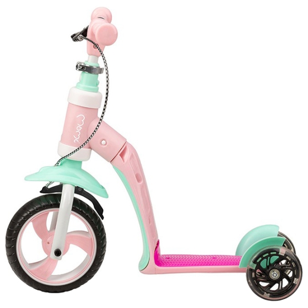 Trotinetă pentru copii cu trei roți MoMi Elios (ROBI00030) Pink 2 ani, 25 kg, Din plastic cu silicon photo 5