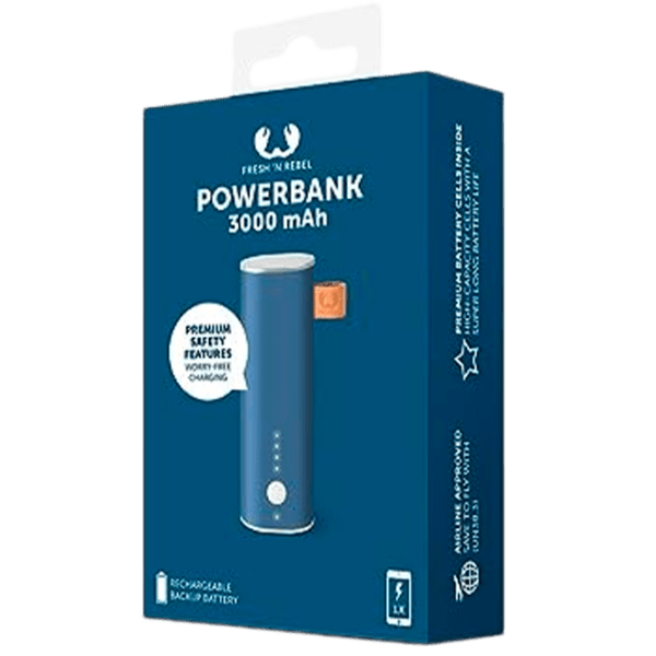 Power Bank 3000 мАч Fresh 'N Rebel 1 Port Синий  photo 3