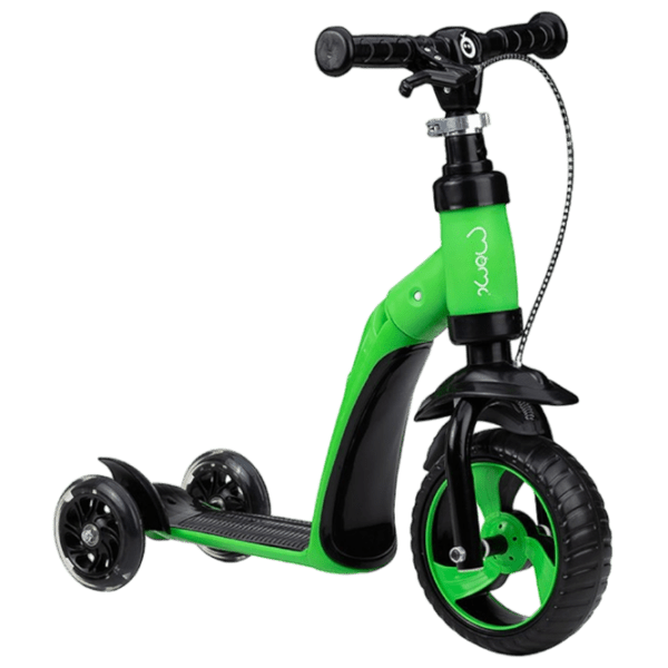 Trotinetă pentru copii cu trei roți MoMi Elios (ROBI00031) Green 2 ani, 25 kg, Din plastic cu silicon photo 1