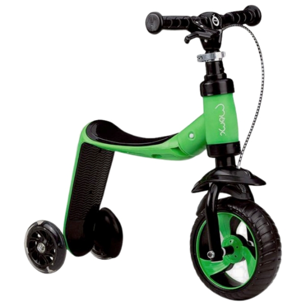 Trotinetă pentru copii cu trei roți MoMi Elios (ROBI00031) Green 2 ani, 25 kg, Din plastic cu silicon photo 2